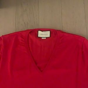 Gucci thin knitted wool v’ neck sweater